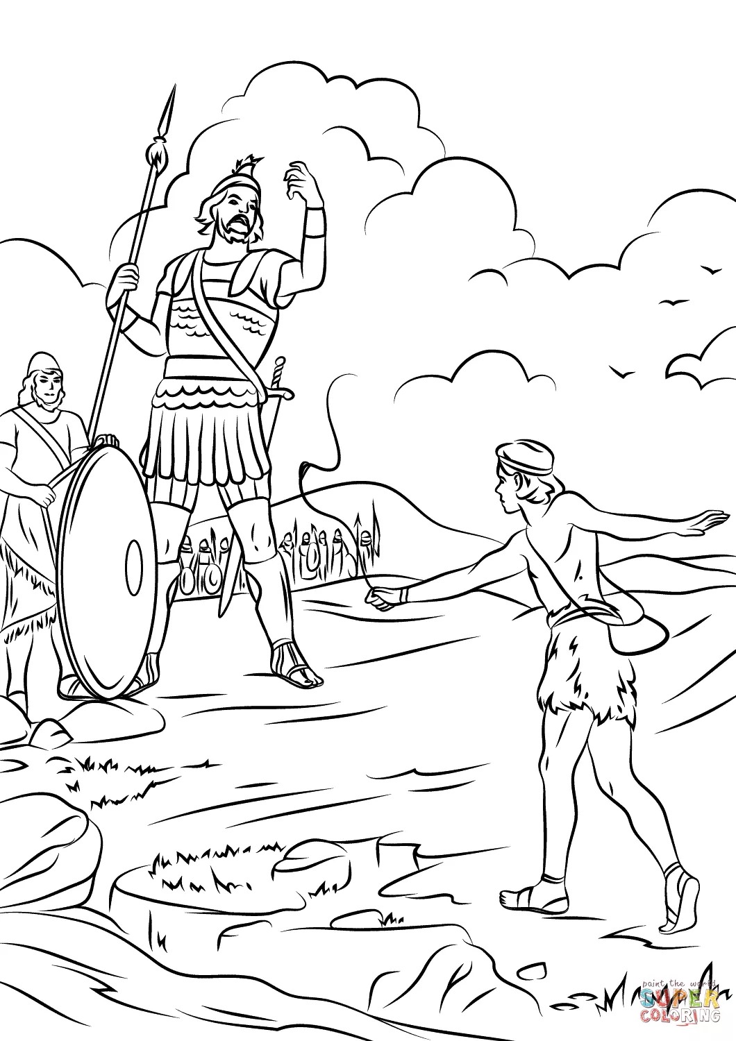 86 David and Goliath Coloring Pages Printable 29