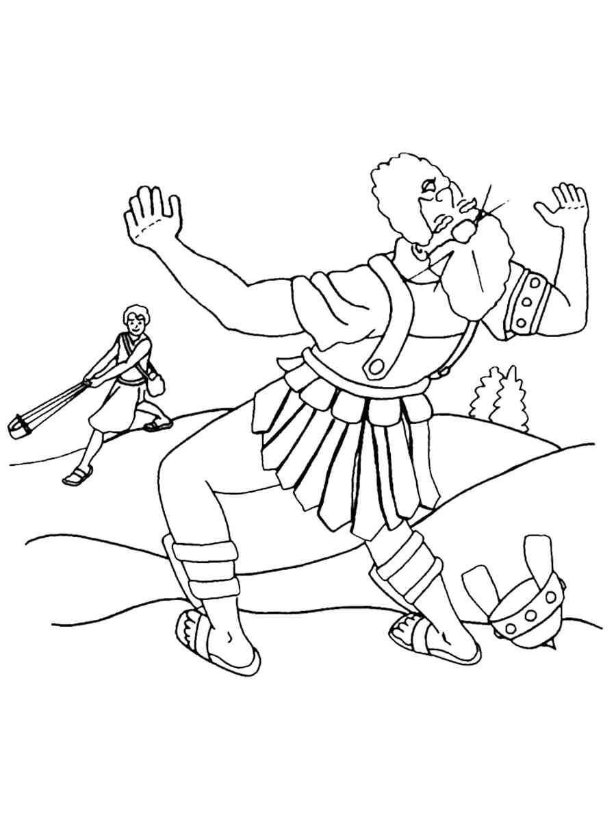 86 David and Goliath Coloring Pages Printable 30