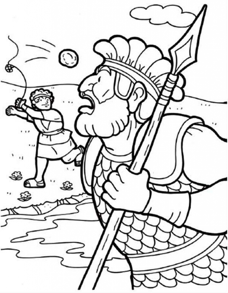 86 David and Goliath Coloring Pages Printable 31