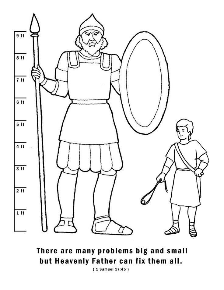 86 David and Goliath Coloring Pages Printable 35