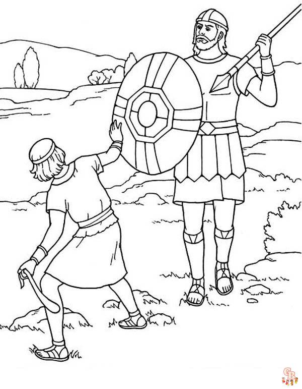 86 David and Goliath Coloring Pages Printable 38