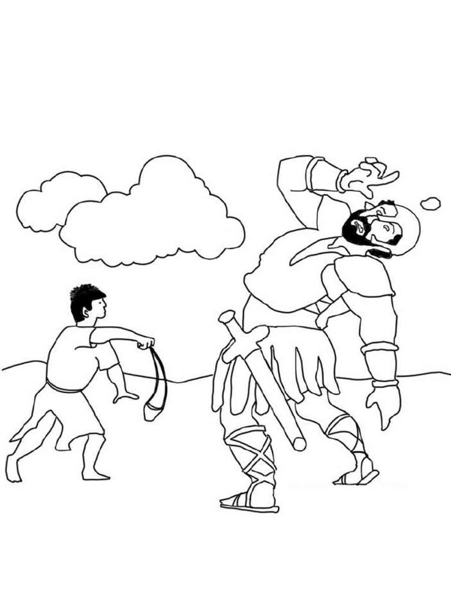 86 David and Goliath Coloring Pages Printable 40