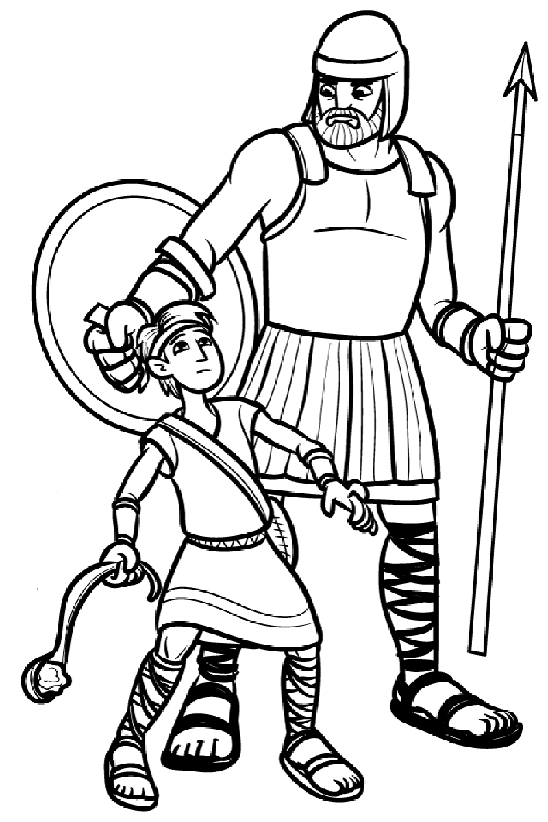 86 David and Goliath Coloring Pages Printable 42