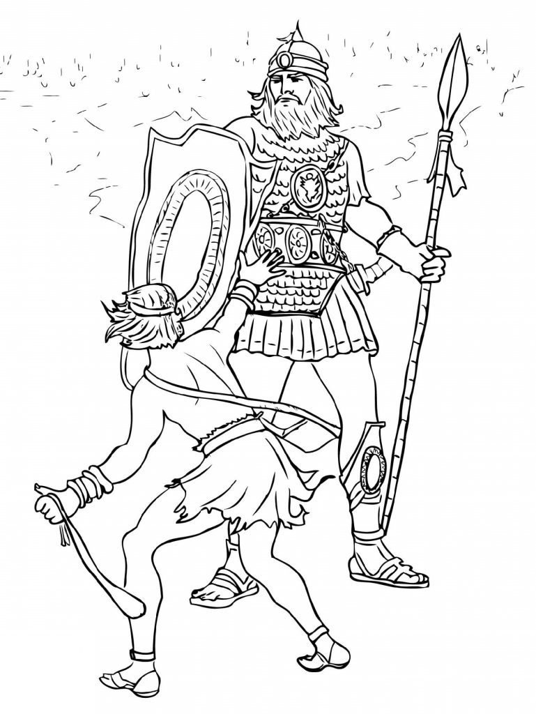 86 David and Goliath Coloring Pages Printable 43