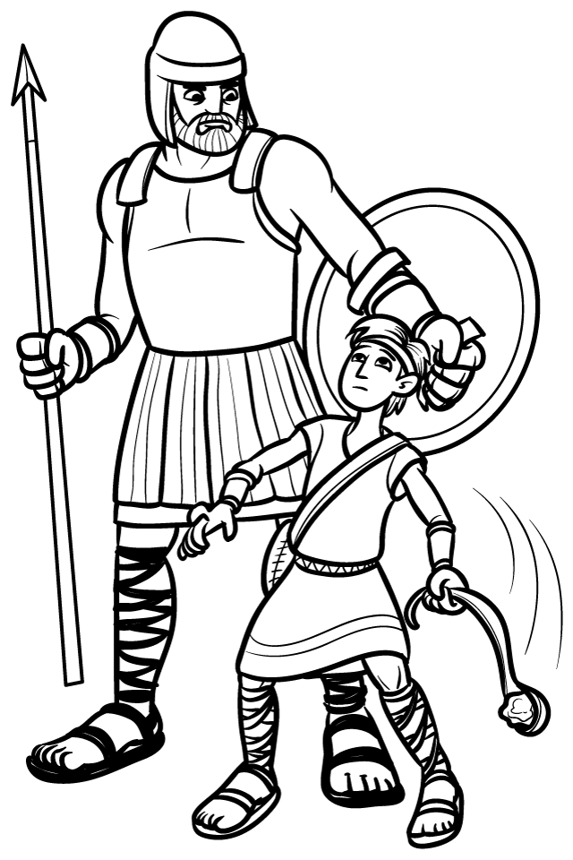 86 David and Goliath Coloring Pages Printable 44