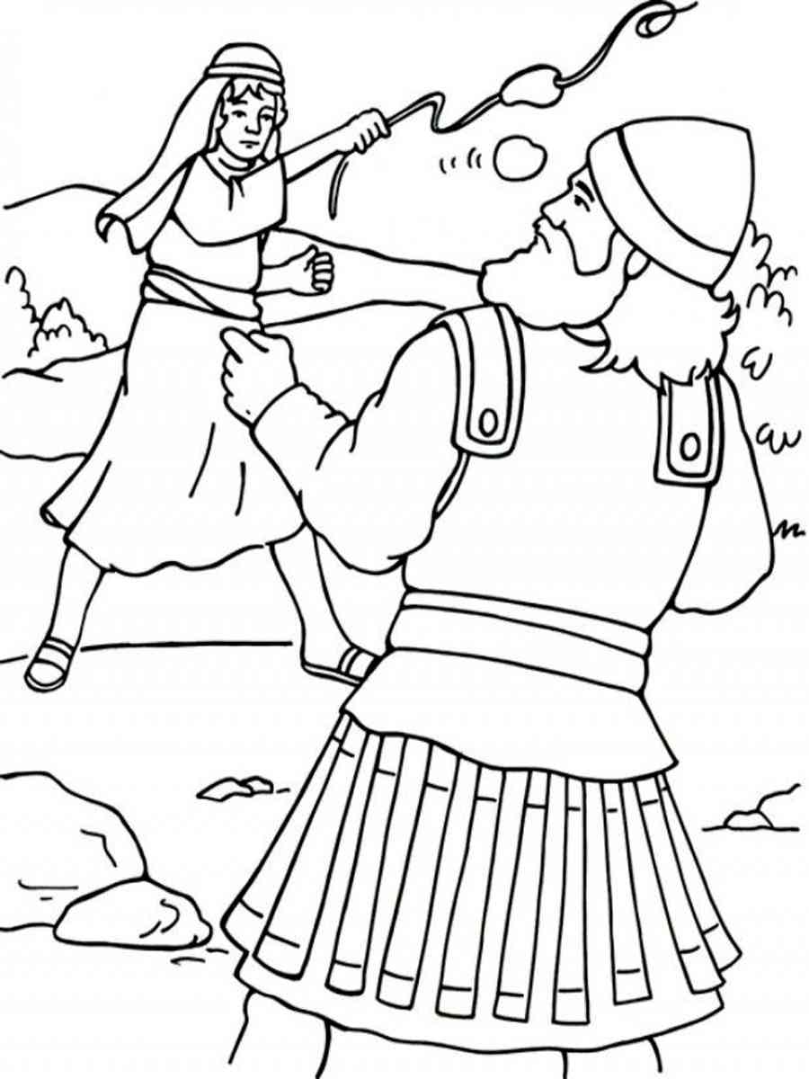 86 David and Goliath Coloring Pages Printable 49