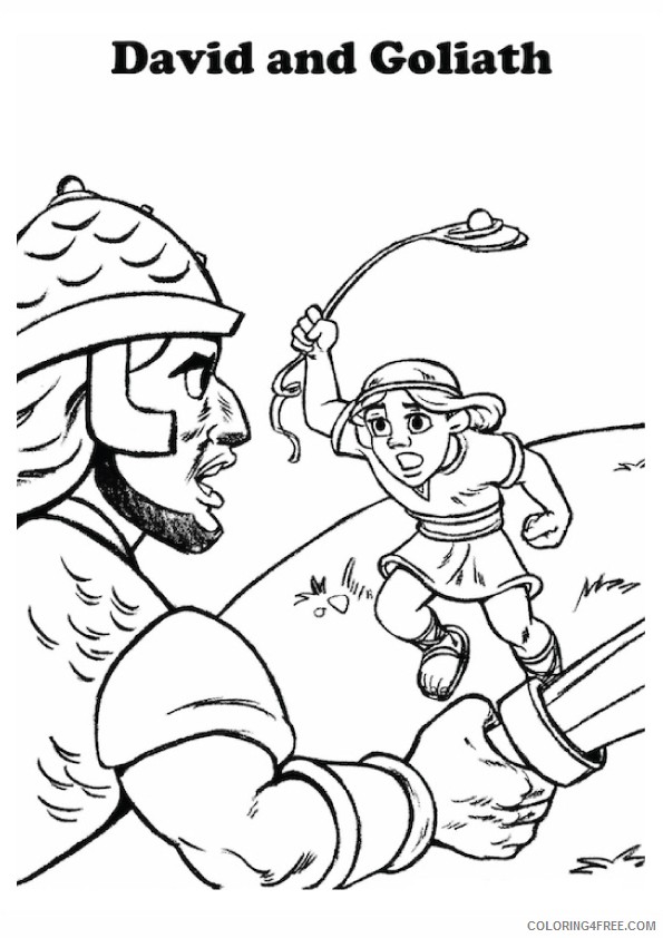 86 David and Goliath Coloring Pages Printable 50