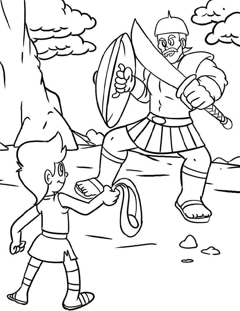 86 David and Goliath Coloring Pages Printable 53