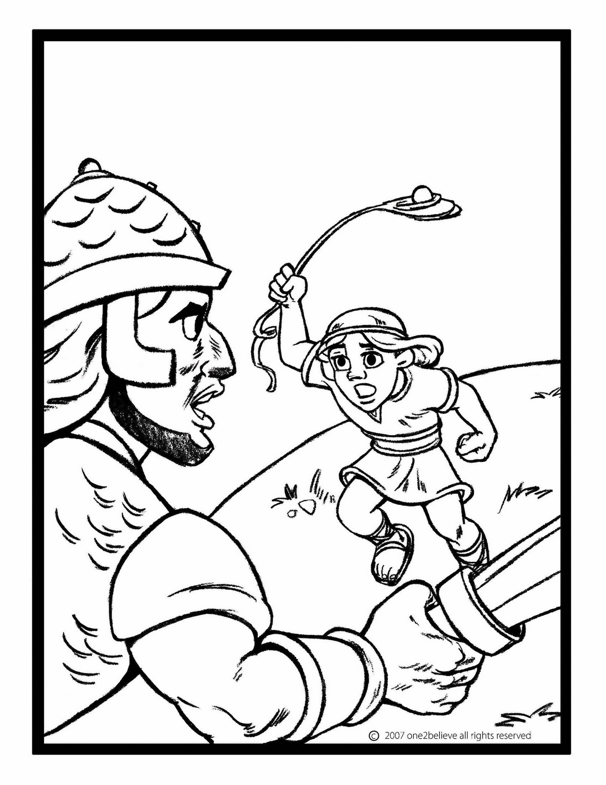 86 David and Goliath Coloring Pages Printable 57