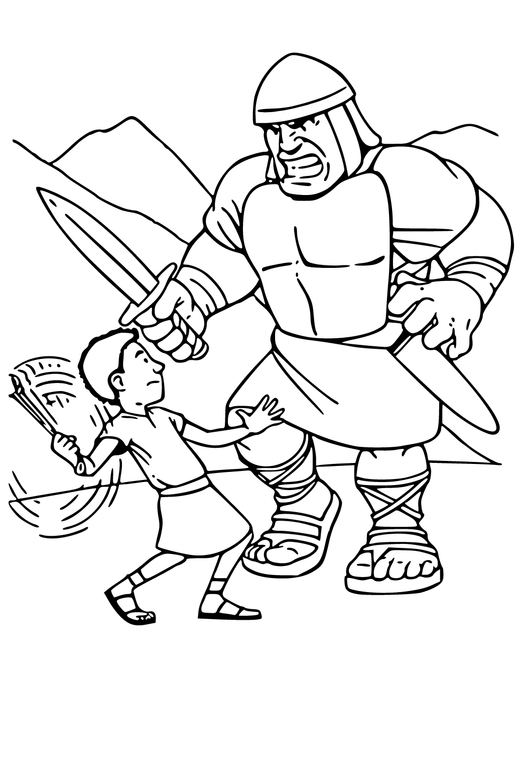 86 David and Goliath Coloring Pages Printable 66