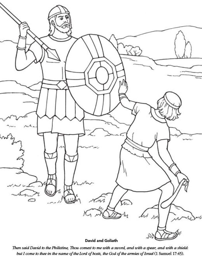 86 David and Goliath Coloring Pages Printable 68