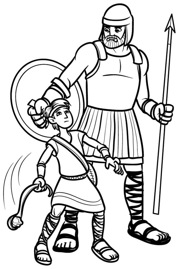 86 David and Goliath Coloring Pages Printable 69