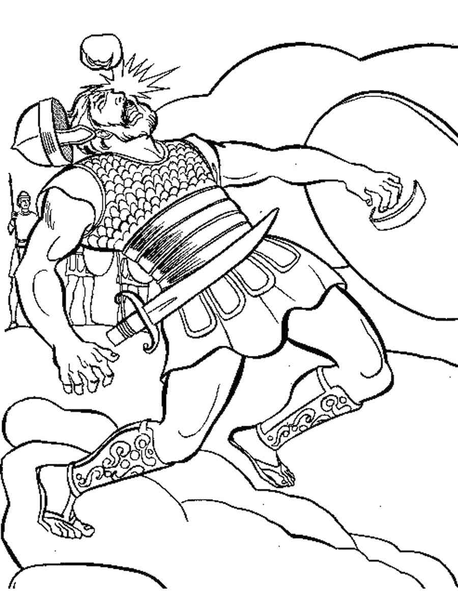 86 David and Goliath Coloring Pages Printable 70