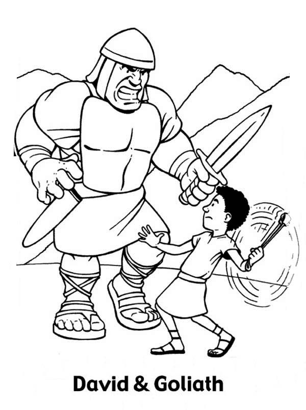 86 David and Goliath Coloring Pages Printable 76