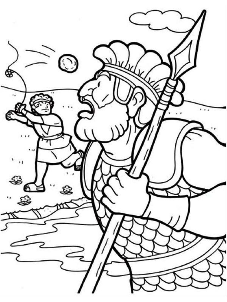 86 David and Goliath Coloring Pages Printable 79