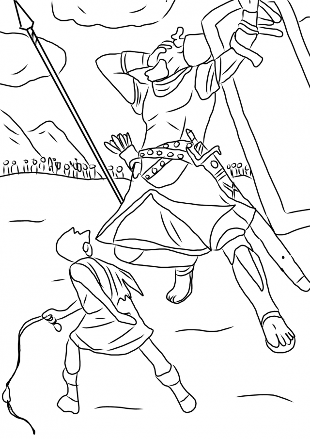 86 David and Goliath Coloring Pages Printable 85