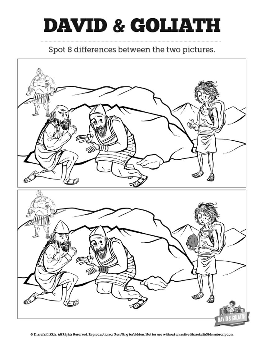 86 David and Goliath Coloring Pages Printable 86