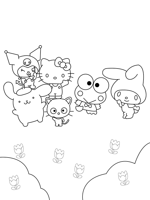 89 Hello Kitty and Friends Coloring Pages Printable 12