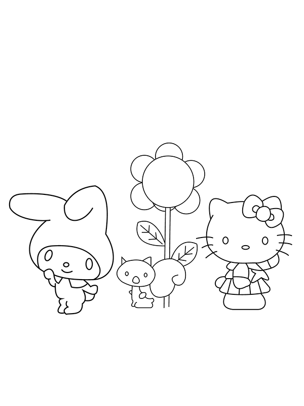 89 Hello Kitty and Friends Coloring Pages Printable 25