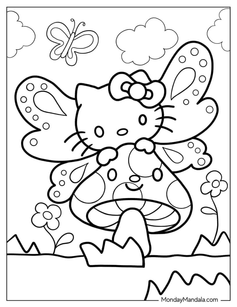 89 Hello Kitty and Friends Coloring Pages Printable 46