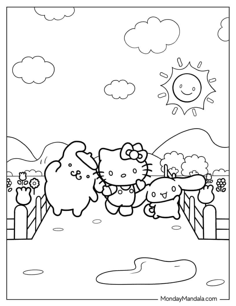 89 Hello Kitty and Friends Coloring Pages Printable 47