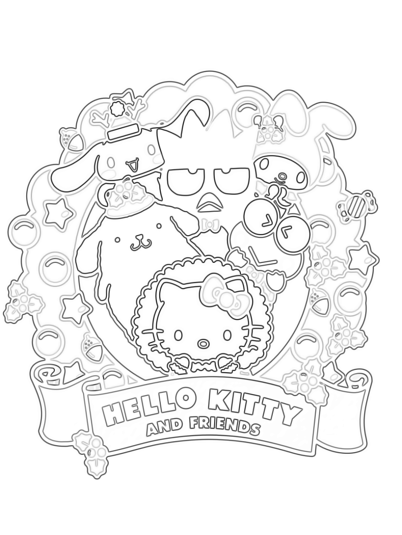 89 Hello Kitty and Friends Coloring Pages Printable 51