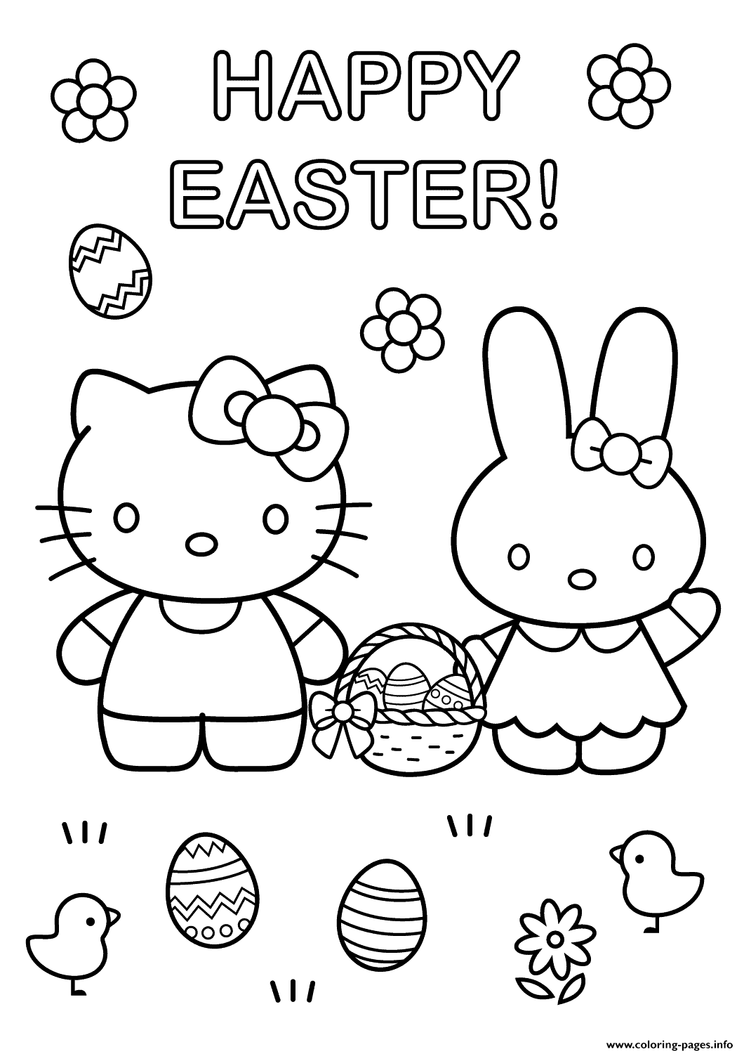 89 Hello Kitty and Friends Coloring Pages Printable 77