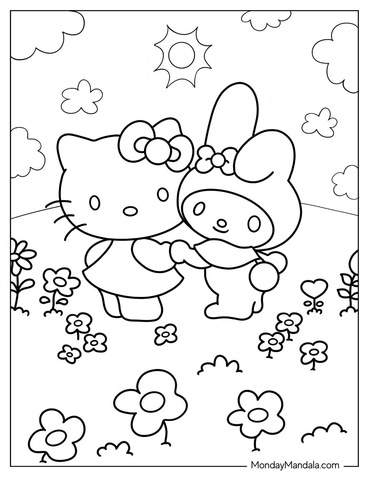 89 Hello Kitty and Friends Coloring Pages Printable 80