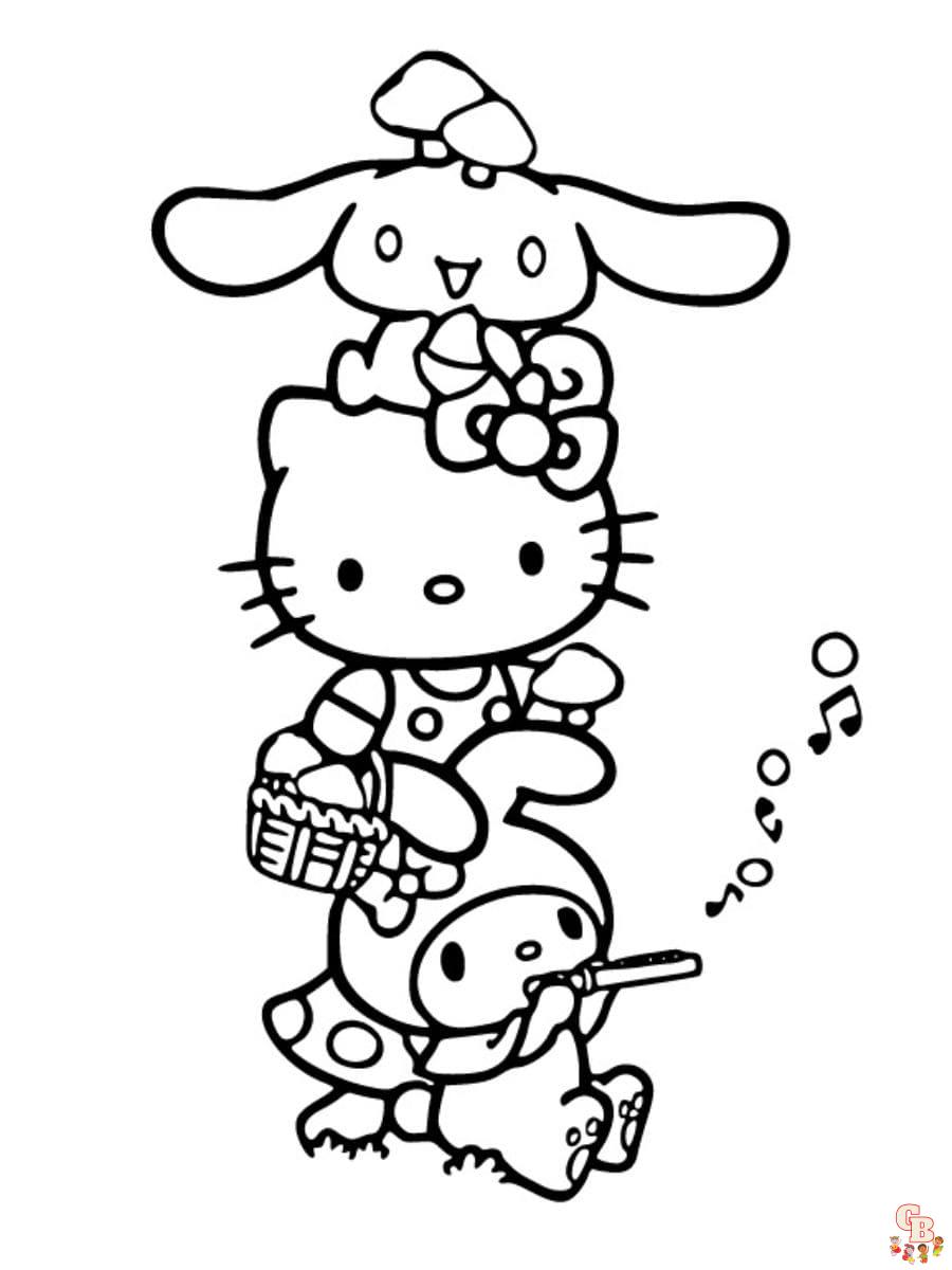 89 Hello Kitty and Friends Coloring Pages Printable 81