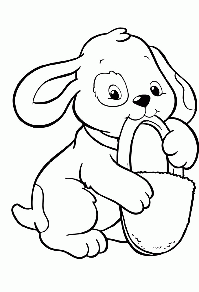 Adorable Puppy Coloring Pages Printable 11