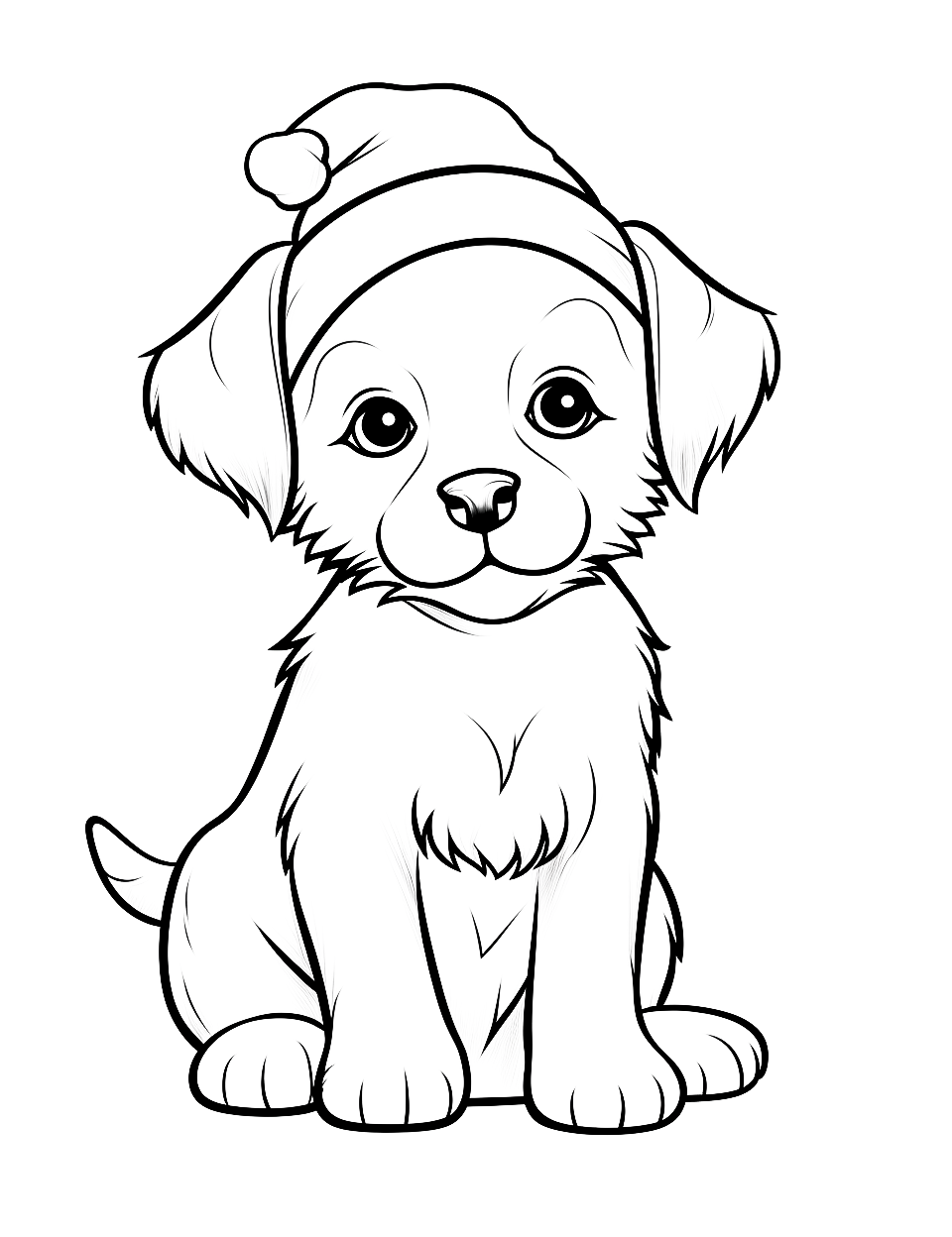 Adorable Puppy Coloring Pages Printable 14