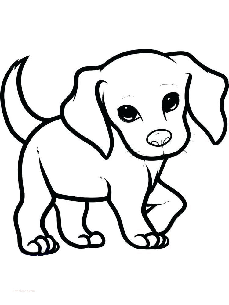 Adorable Puppy Coloring Pages Printable 18