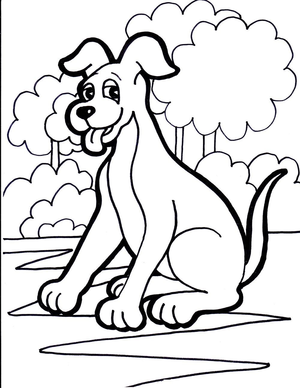 Adorable Puppy Coloring Pages Printable 24