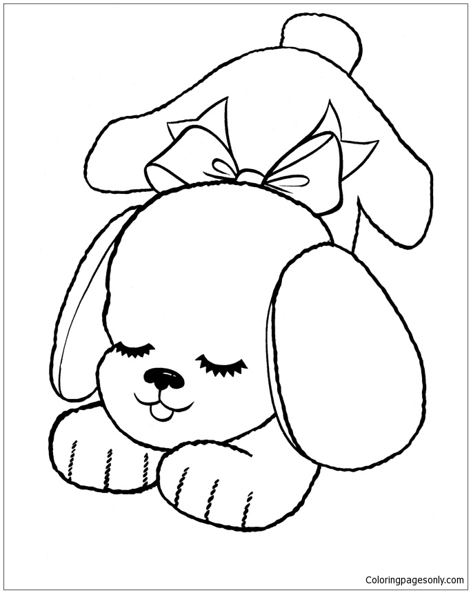 Adorable Puppy Coloring Pages Printable 34