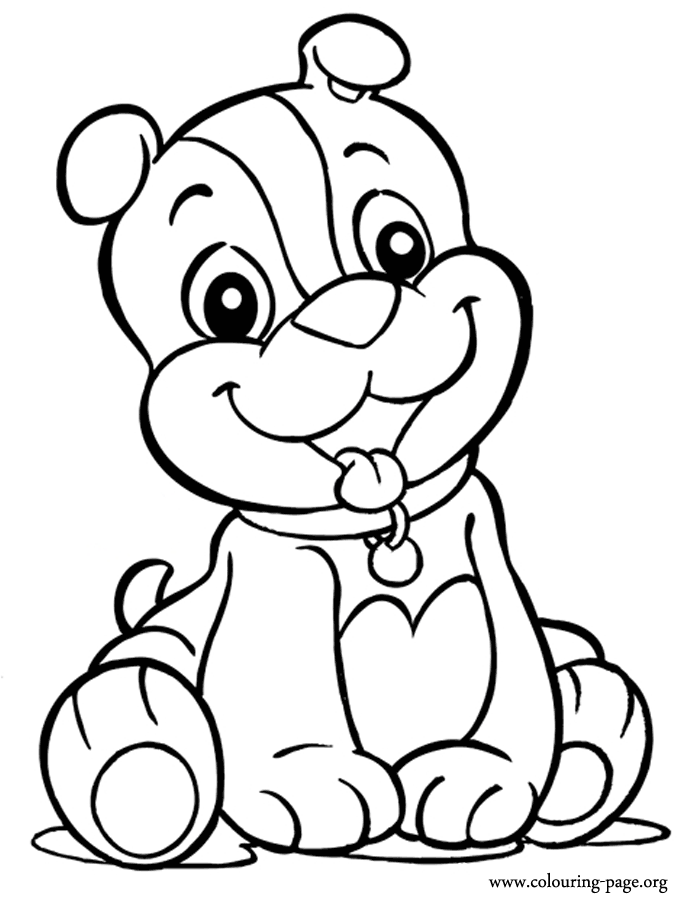 Adorable Puppy Coloring Pages Printable 9