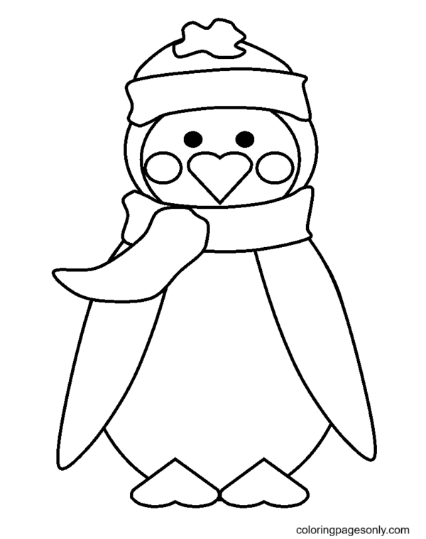 Charming Penguin Coloring Pages Printable 11