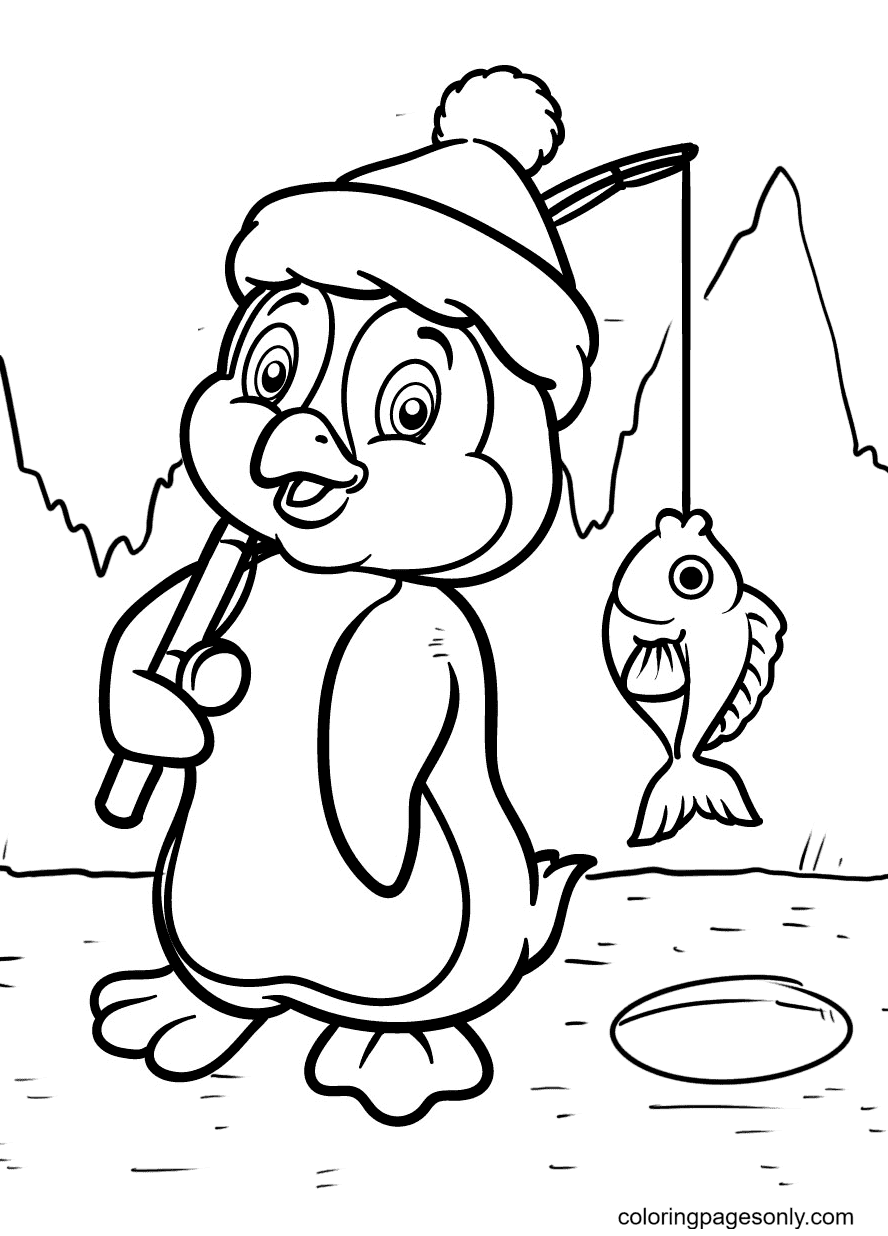 Charming Penguin Coloring Pages Printable 16