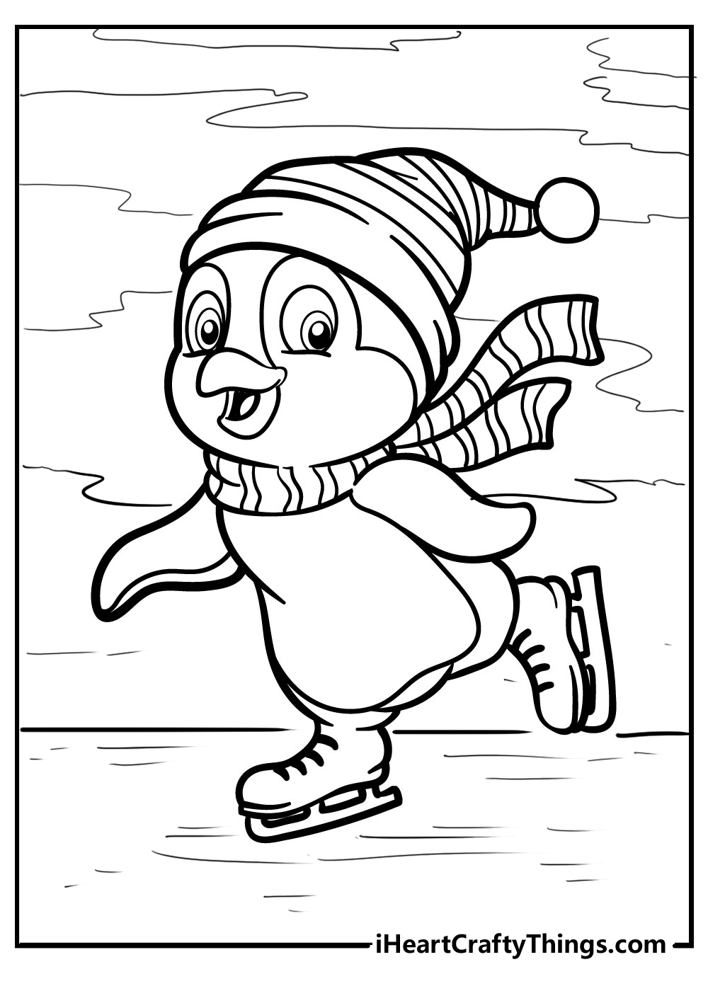 Charming Penguin Coloring Pages Printable 22