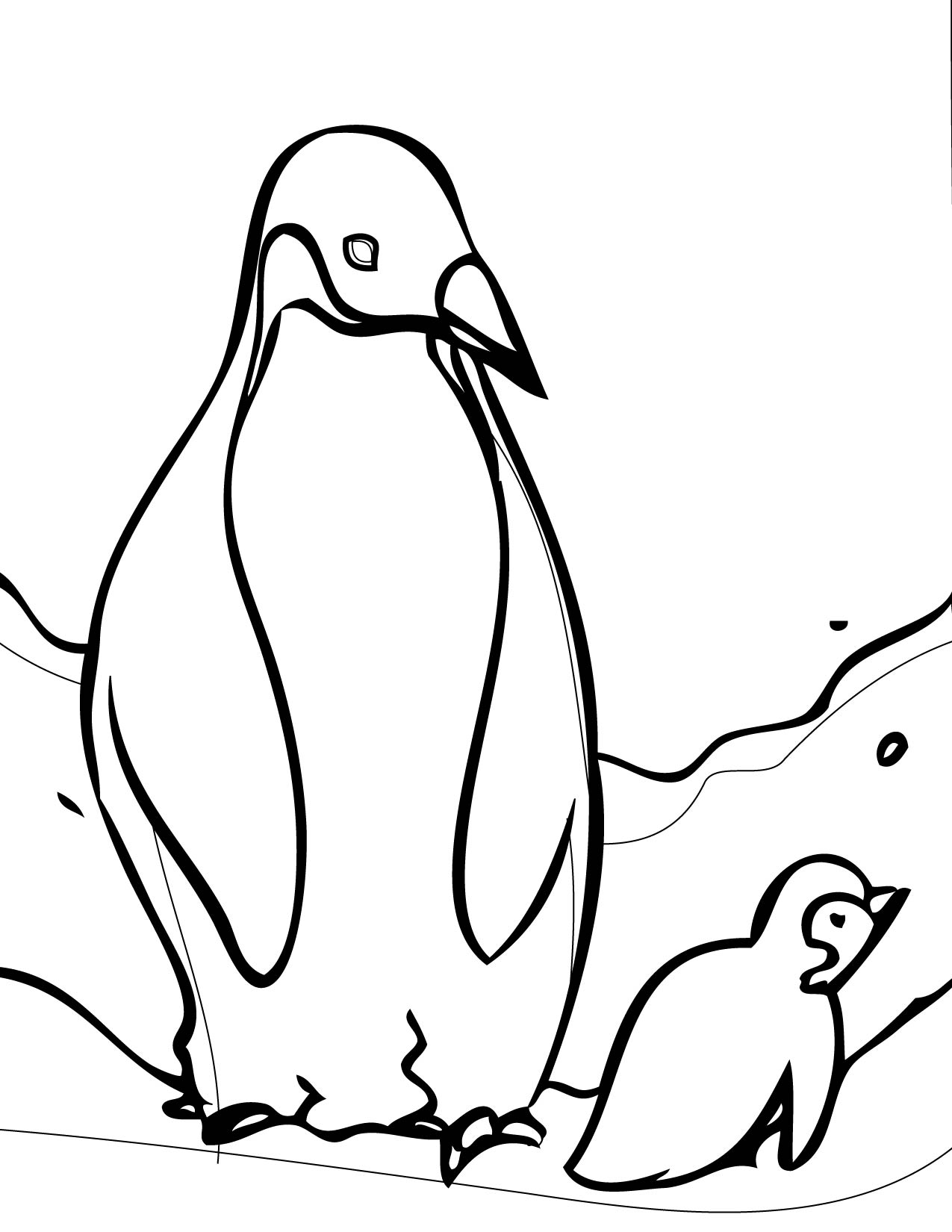 Charming Penguin Coloring Pages Printable 4