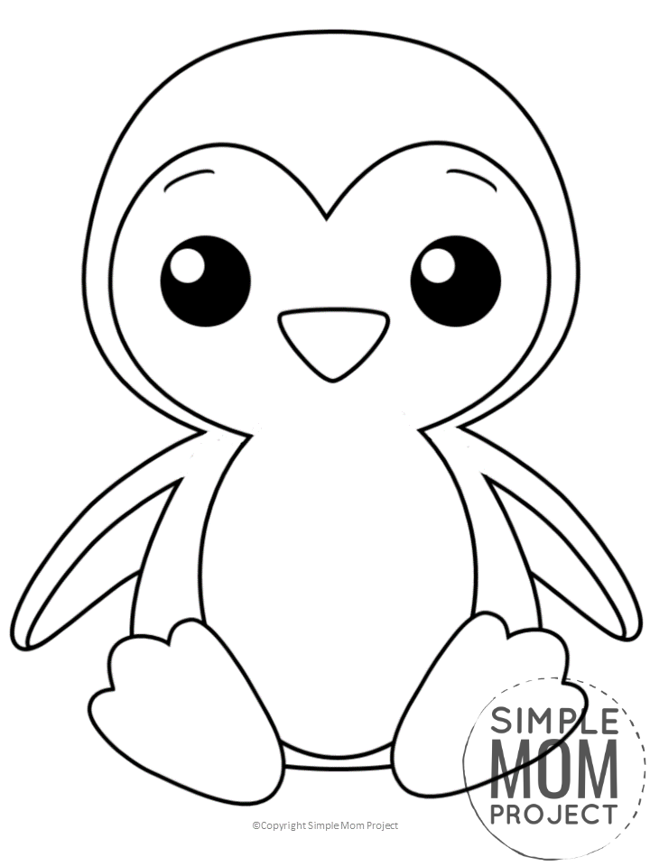 Charming Penguin Coloring Pages Printable 6