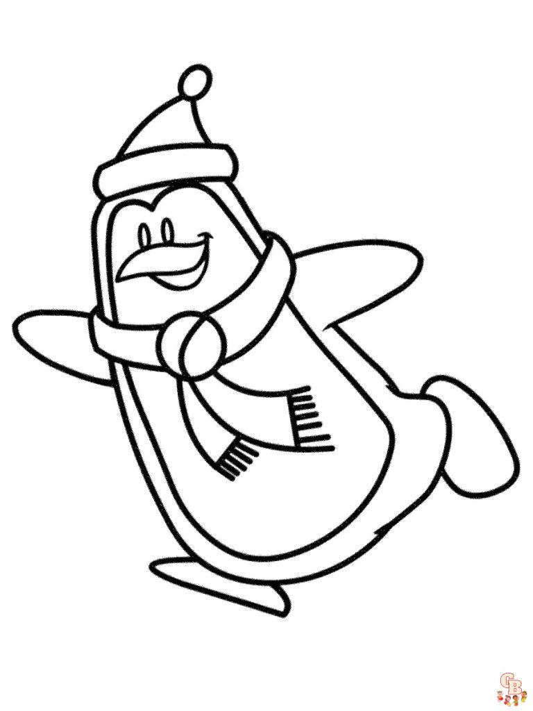 Charming Penguin Coloring Pages Printable 8