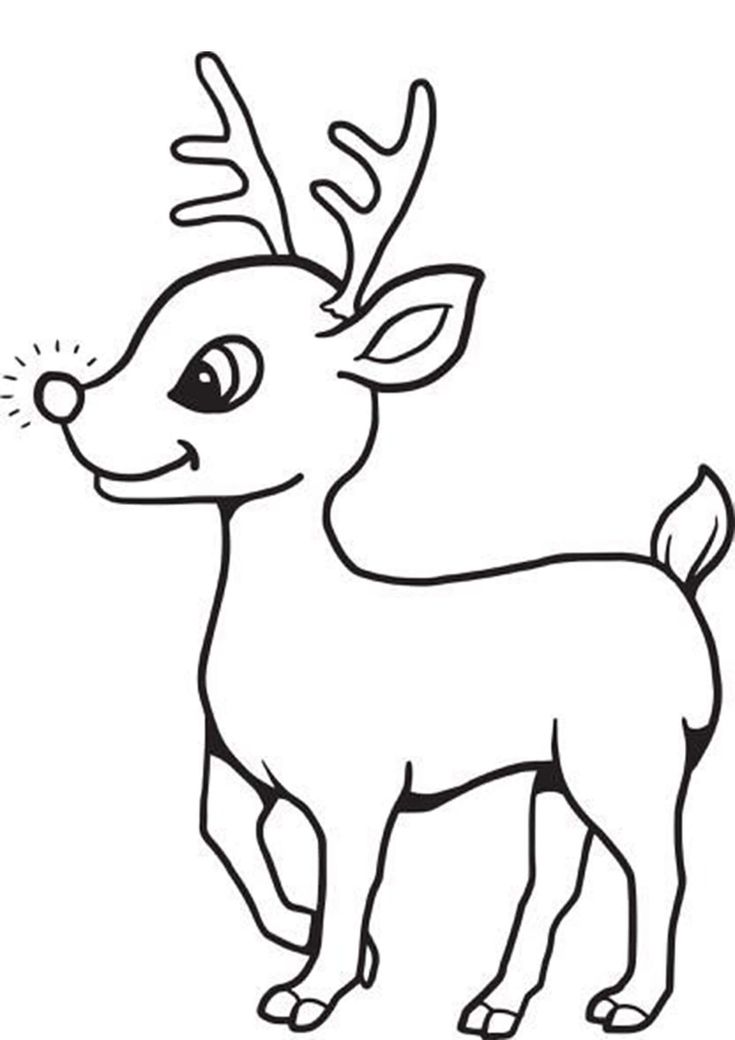 Charming Rudolph Coloring Pages Printable 12