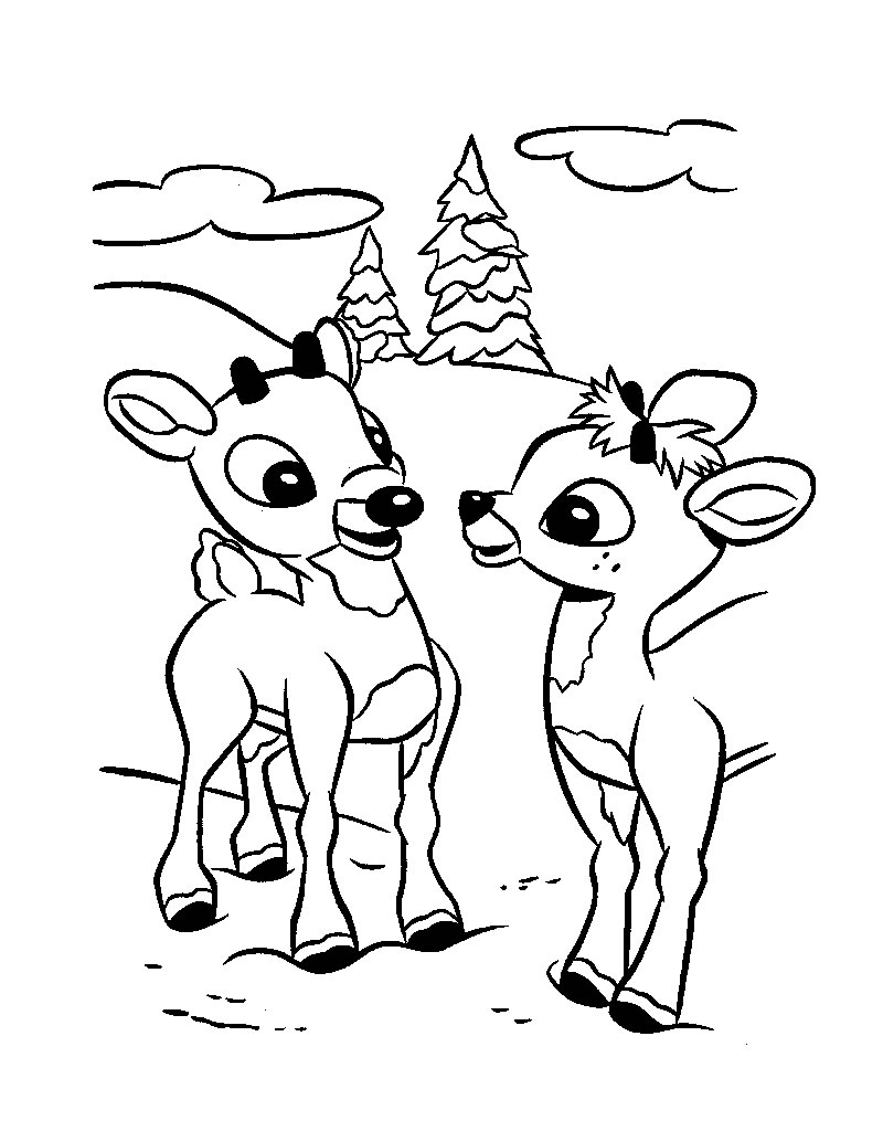 Charming Rudolph Coloring Pages Printable 14