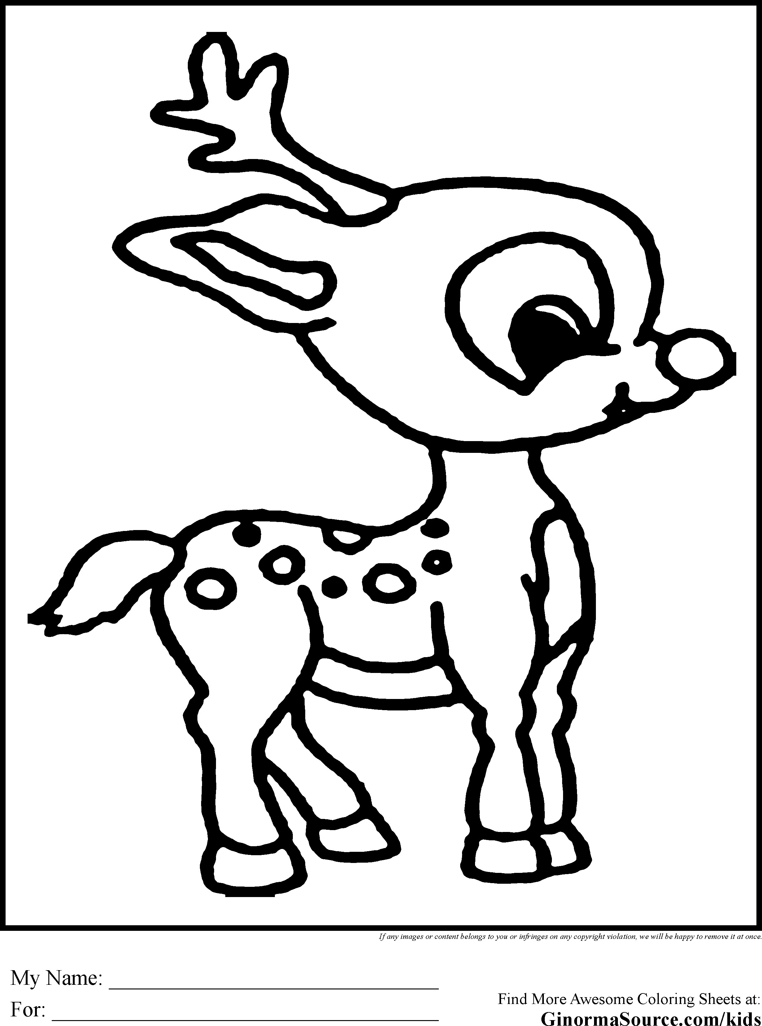 Charming Rudolph Coloring Pages Printable 15