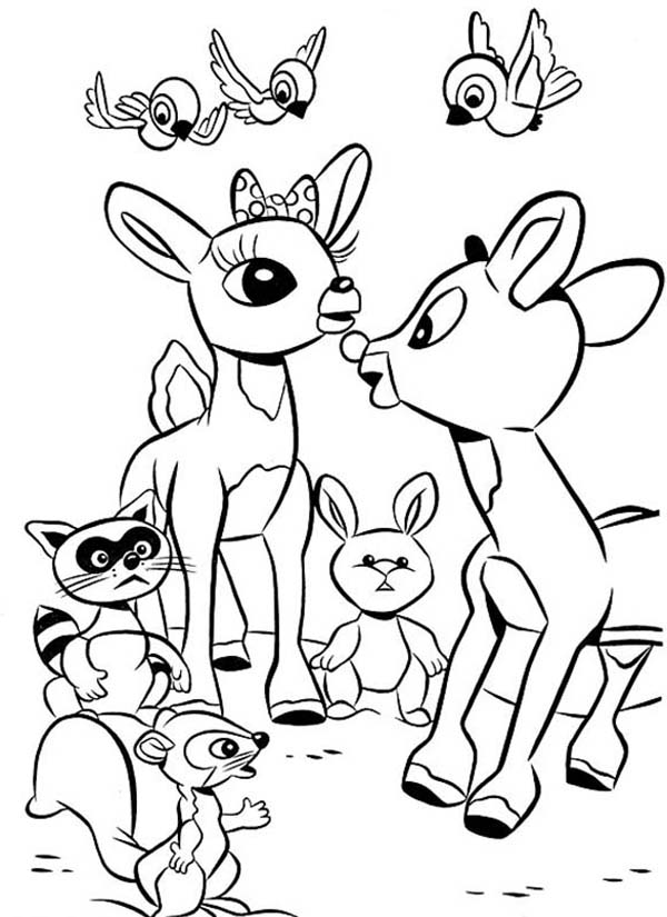 Charming Rudolph Coloring Pages Printable 17