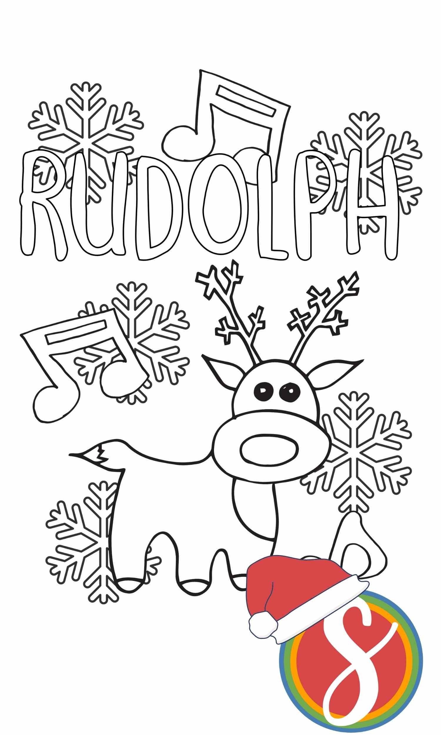 Charming Rudolph Coloring Pages Printable 18