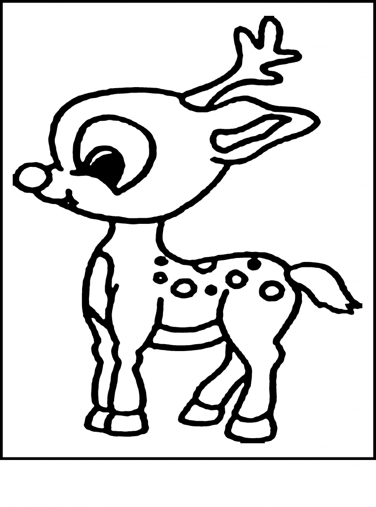 Charming Rudolph Coloring Pages Printable 2