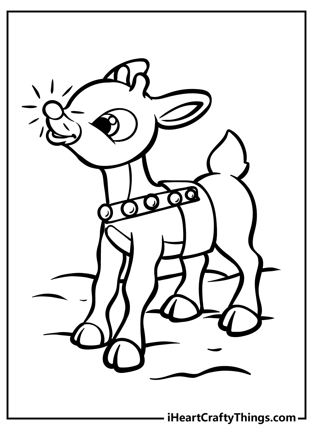 Charming Rudolph Coloring Pages Printable 20