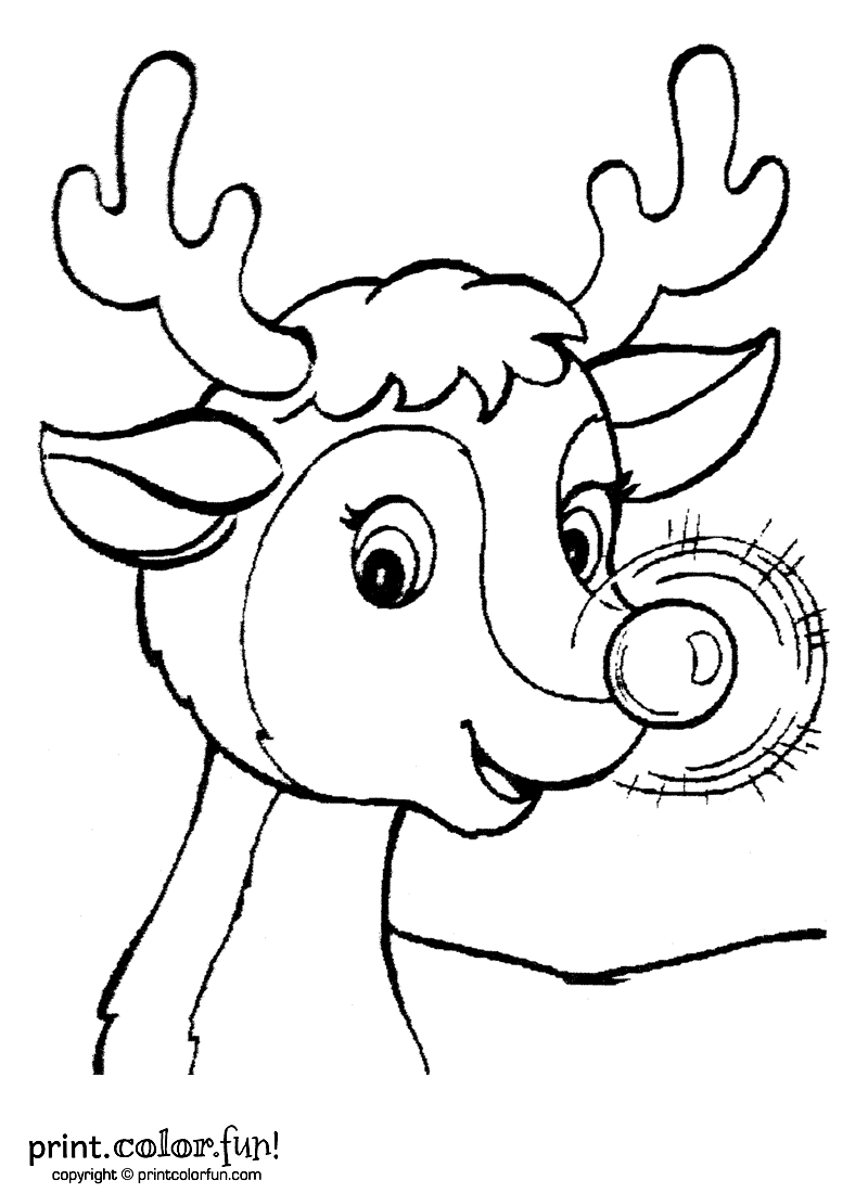 Charming Rudolph Coloring Pages Printable 21