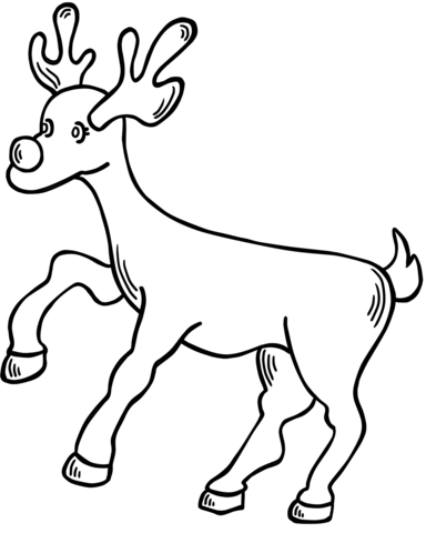 Charming Rudolph Coloring Pages Printable 23